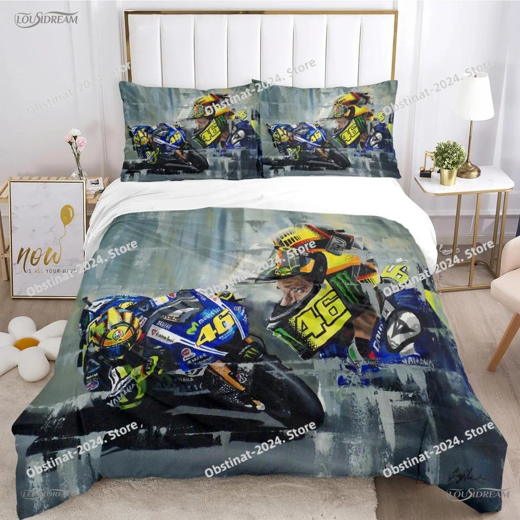 Racing enthusiast motorcycle Duvet Cover casal Comforter Beding set Soft Quilt Cover and Pillowcase for SingleDoubleQueenKing