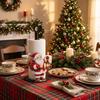 2D Flat Christmas Tissue Holder Wooden Santa Claus Vertical Napkins Rack Cartoon Elk Paper Towel Holder Countertop