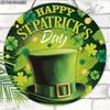 2D Flat, 1pc Happy St. Patrick's Day Wooden Sign, Lucky Four-leaf Clover Hat Wooden Ornament, Perfect for Yard Garden Balcony Door Hanging Decor