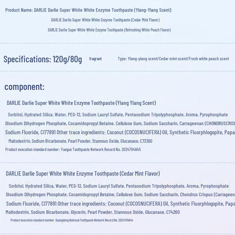 Darlie White Enzyme Cedar Mint Whitening Toothpaste
