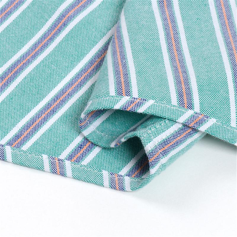 Oversized 11XL 10XL Stripe Shirt for Men Summer Short Sleeve Plus Size 155KG Casual Oxford Fabric Plaid 100% Cotton Daily Blouse