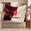 Hull KR Flannel Blanket, Custom Name Text Personalized Soft Throw Blanket Home Decor Gift