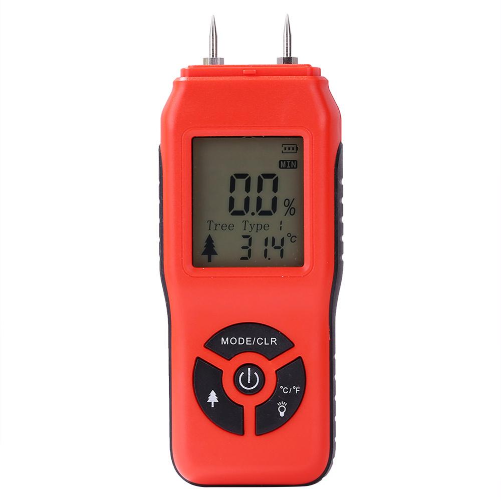 Digital Wood Moisture Meter LCD Display with Backlight Timber Humidity Tester Moisture Content