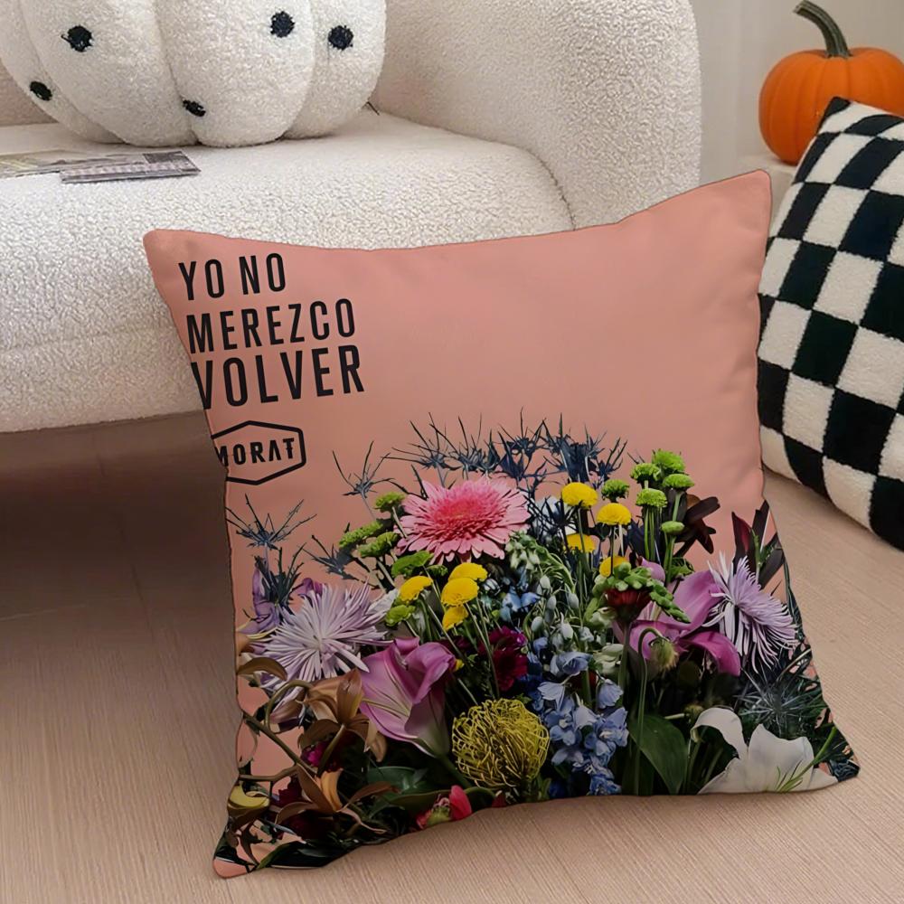 

Rock Band M-MoratS Balas perdidas Pillow Case Anti-dustmite Pillowcase Invisible zipper silky short plush Sofa cushion cover 12x12Inch