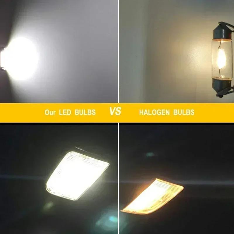 C5W C10W LED Bulb 12V COB 7000K White Festoon 31-42mm Car Interior Dome Trunk License Plate Lights
