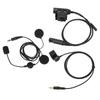 Motorcycle Headset Mic Kit with Adapter Walkie Talkie Helmet Earpiece for Baofeng UV 9R PLUS
