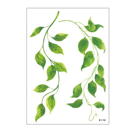 Nostalgie Fake Vine Tattoos, Waterproof Leaf Temporary Stickers, Green Plant Ivy Body Art for Women Girls, Boho Festival Decor
