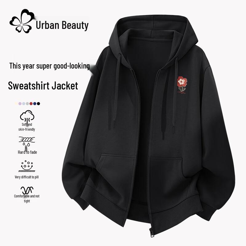 

Urban Beauty Women s Dream Flower Hooded Cardigan Sweatshirt 2XL