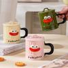 Creative Cute Ceramic Cup with Lid High Value Household Couple Water Cup Gift Box High End Souvenir Gift Mug