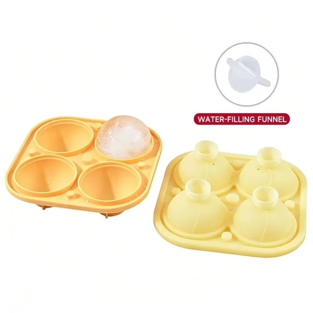 Large Size Silicone Ice Cube Trays with Lids Round Ice Mold Parties Ice Ball Maker Home Drinks