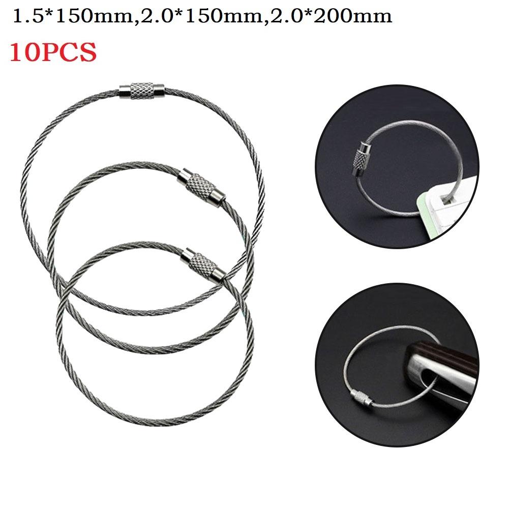 1,5/2 mm Stålvajer 10 st Cirkel Handverktyg Ögla Gadget Bärbar