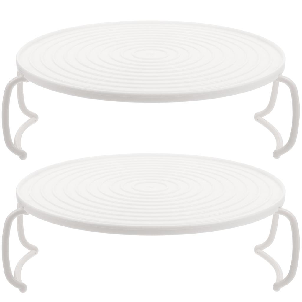 2 Pcs ABS Microwave Oven Food Rack Tray Storage Rack Steaming Tray for Steaming Straining Kitchen Barware Organizer