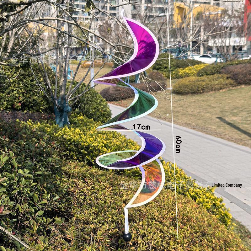 Rainbow Hot Air Balloon Garden Wind Spinner Ornament