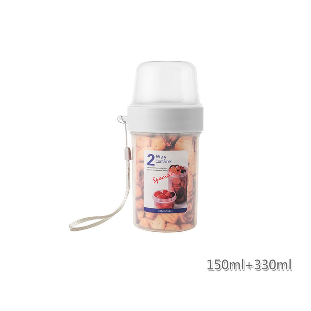 2Layer Yogurt Salad Sealed Box Portable Lunch Bowl For Cereals Snack Sealed Jars Fruit BentoTuppers Food Nut Yogurt Bowl Cup 1PC