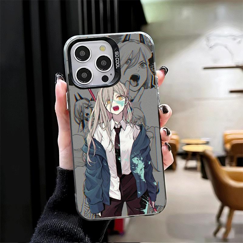 Anime Character Power CSM Soft Phone Case for iPhone 15 16 17 Pro Max 17Air 16E 14 Plus 13 12 Mini Shockproof Cover Back Shell