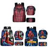 Spiderman School Backpack Set With Oxford Fabric Breathable Waterproof For Kids