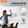 VEVOR Magnetic Glass Whiteboard, Dry Erase Board 1200 X 800 Mm, Wall-Mounted Large White Glassboard Frameless, with Marker Tray