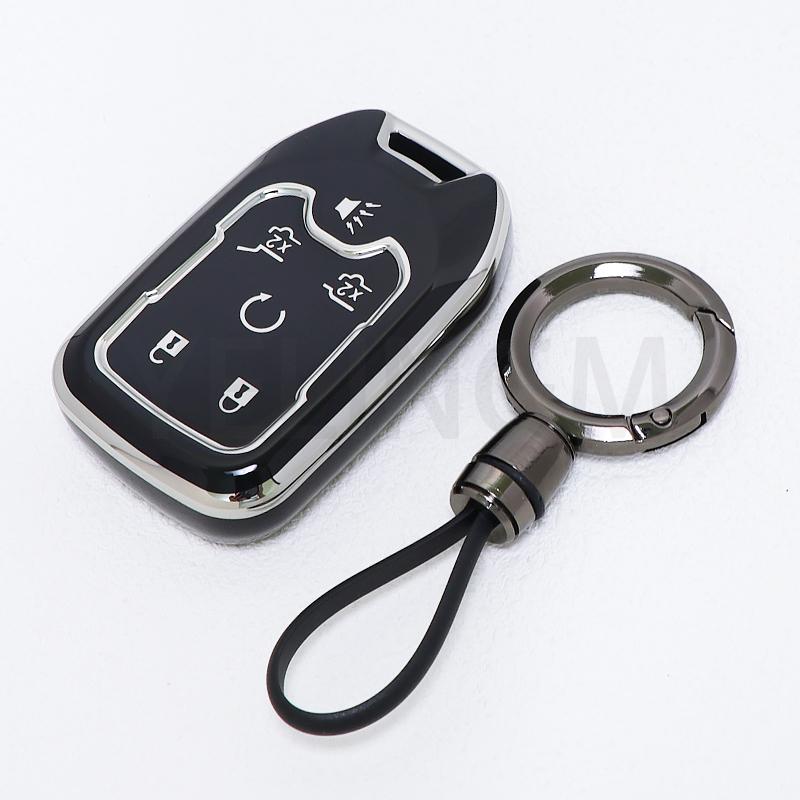 5/6 Button Shell Fob Cover Holder For GMC Sierra Acadia Terrain Yukon for Chevrolet Silverado Suburban Tahoe  Car Key Case Smart
