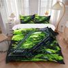 3pcs Skull, Green Smoke Bedding Set - 1 Duvet Cover + 2 Pillowcases(Core Not Included), Machine Washable Polyester Yy251216136