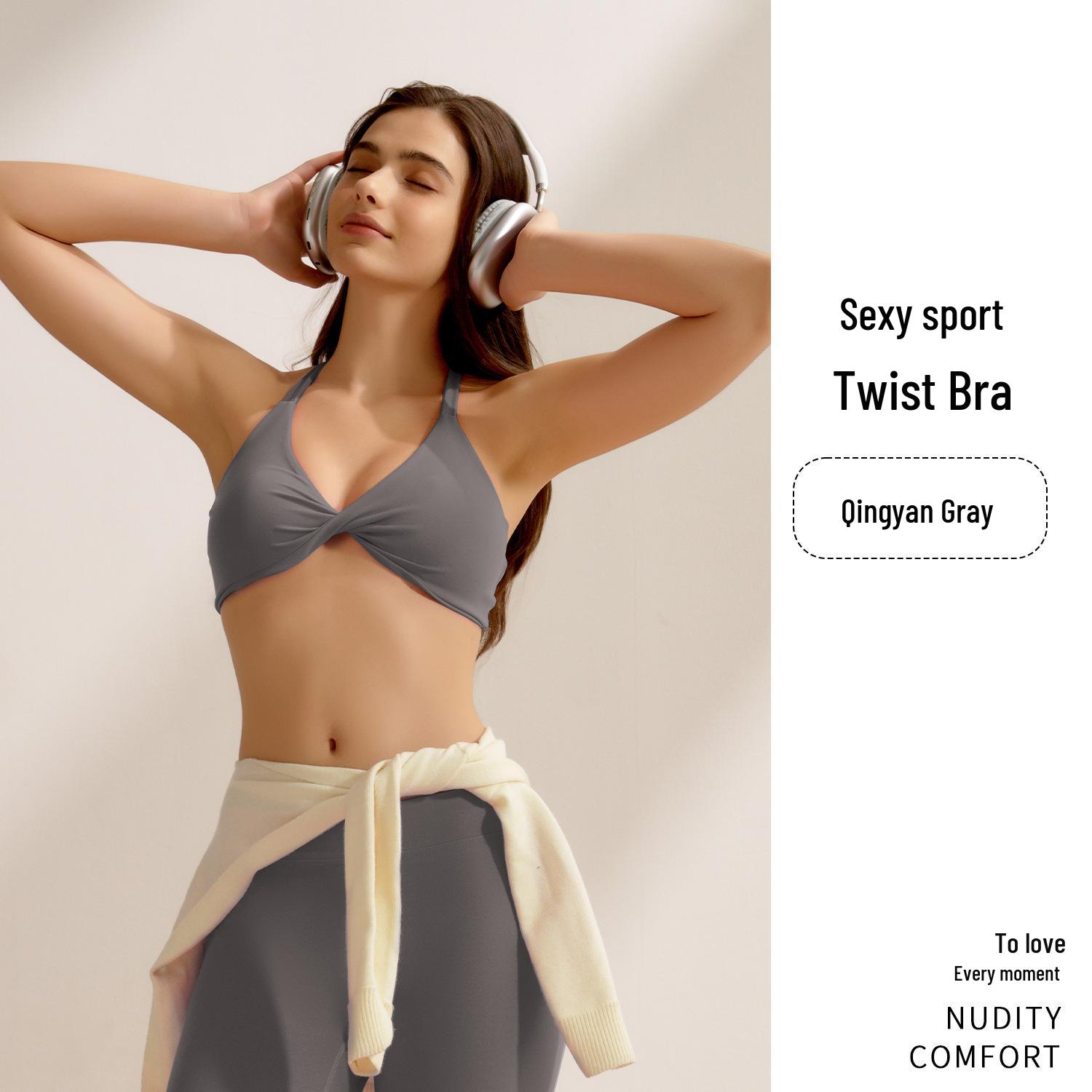 

Спортивный бюстгальтер Jiuyi Sling: Ударопрочная крестообразная спинка, тонкий стиль с нагрудными подушечками, скрывает бока - идеально для йоги M