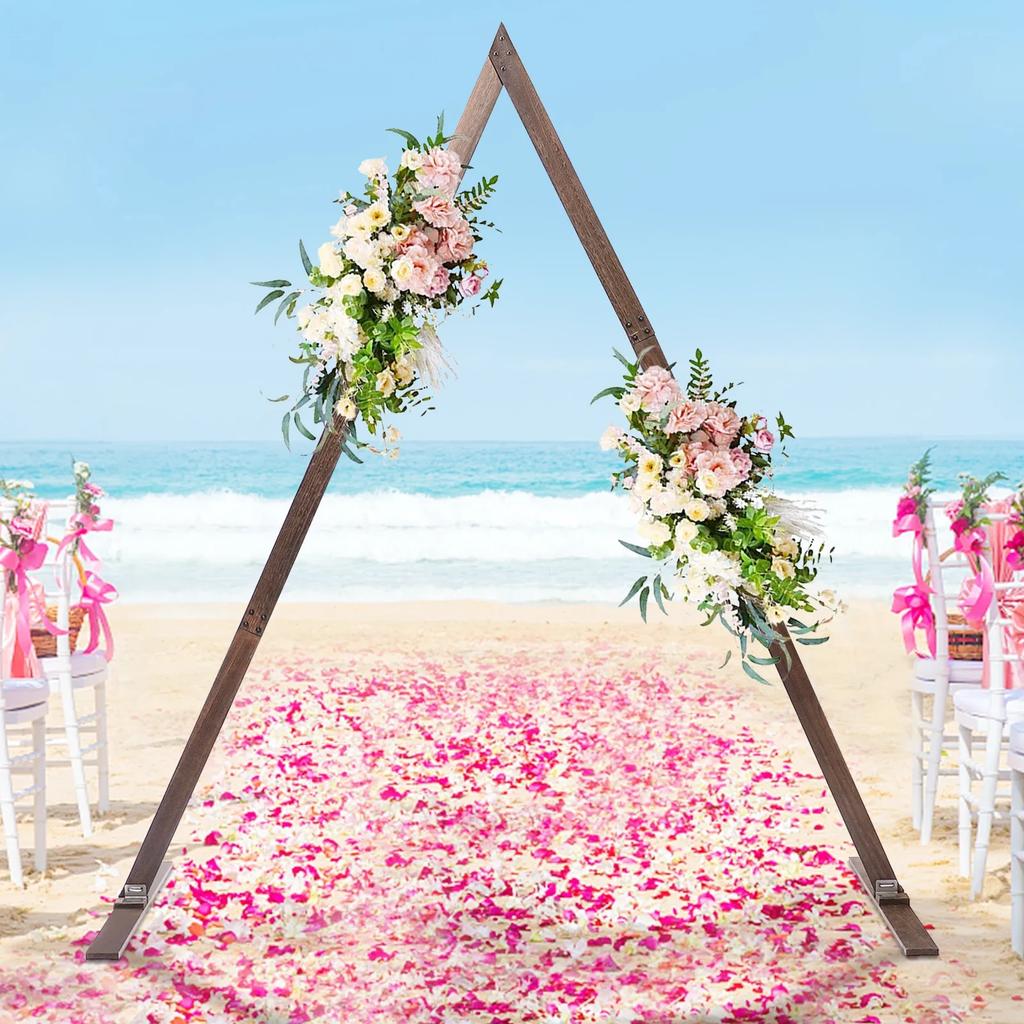 Wooden Vintage Flower Arch Backdrop Stand,Rustic Venue Decor Balloon Frame Arbor for Indoor Outdoor,Photography Background Prop