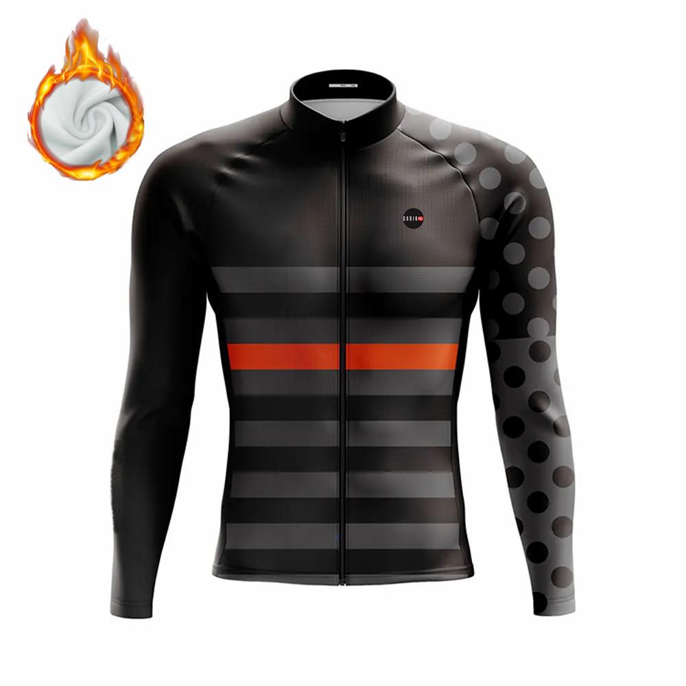 Winter Cycling Men's Long Sleeve Gobikful Jackets Thermal Fleece Bicycle Jersey Ciclismo Racing Jacket Roadbike Shirts