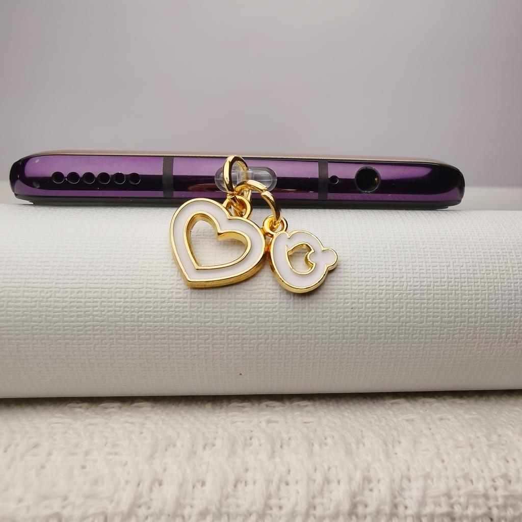 Love Letter A-M Phone Dust Plug, 26 Uppercase Letters Phone Charms, Phone Accessories, DIY Phone Decoration