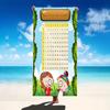 Oversized Microfiber Beach Towel for Kids, Large Multiplication Table Pool Towel, Quick Dry Math Learning Blanket for Travel