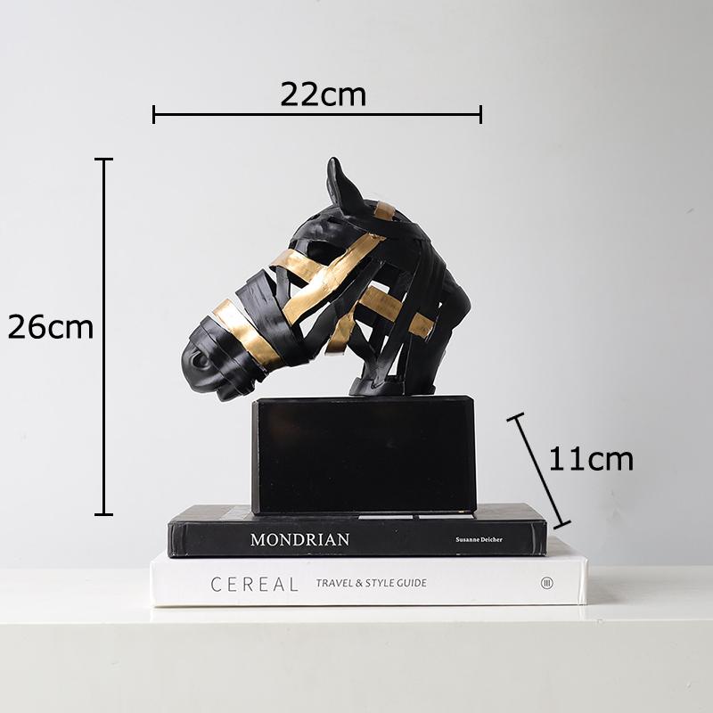 Повязка Лошадиная Голова Полая Статуэтка Украшения Настольное Украшение Креативные Поделки Скульптура Головы Лошади Комнатный Эстетичный Декор