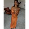 Summer New European American Style Sexy V-neck Lace Spaghetti Strap Dress with Lace Trim