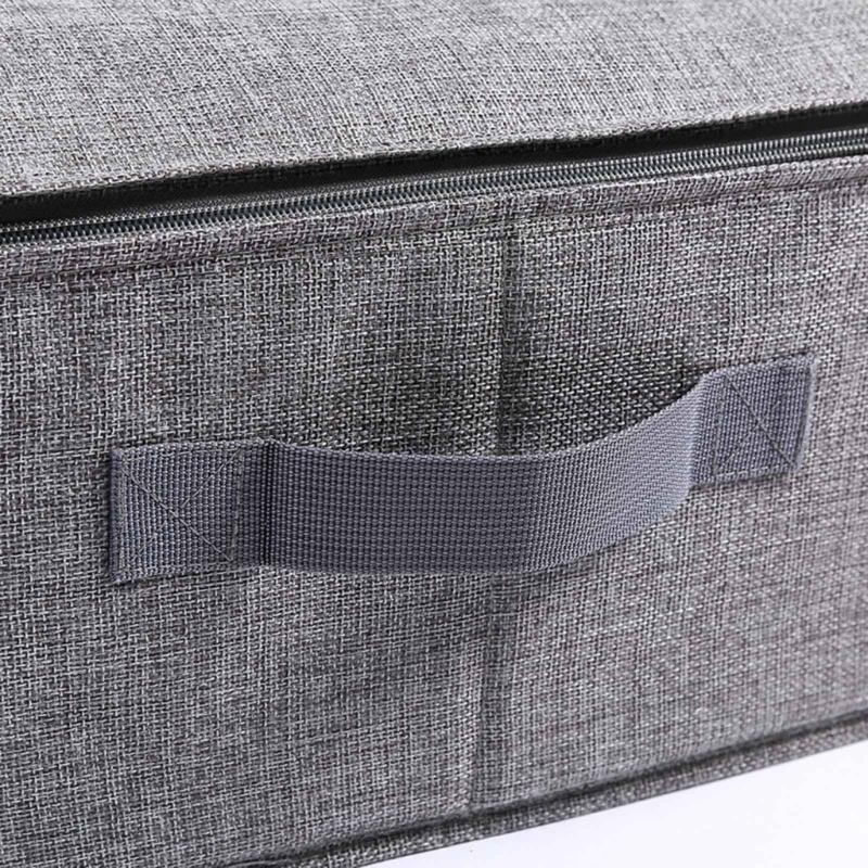 Underbed Storage Box Storage Bag Cotton and Linen Independently Washable Highly Breathable Foldable Bag for Cloth