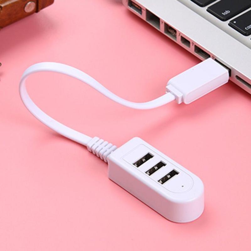Three-Port USB Charging Hub with Extension Cord for Mobile Phones
