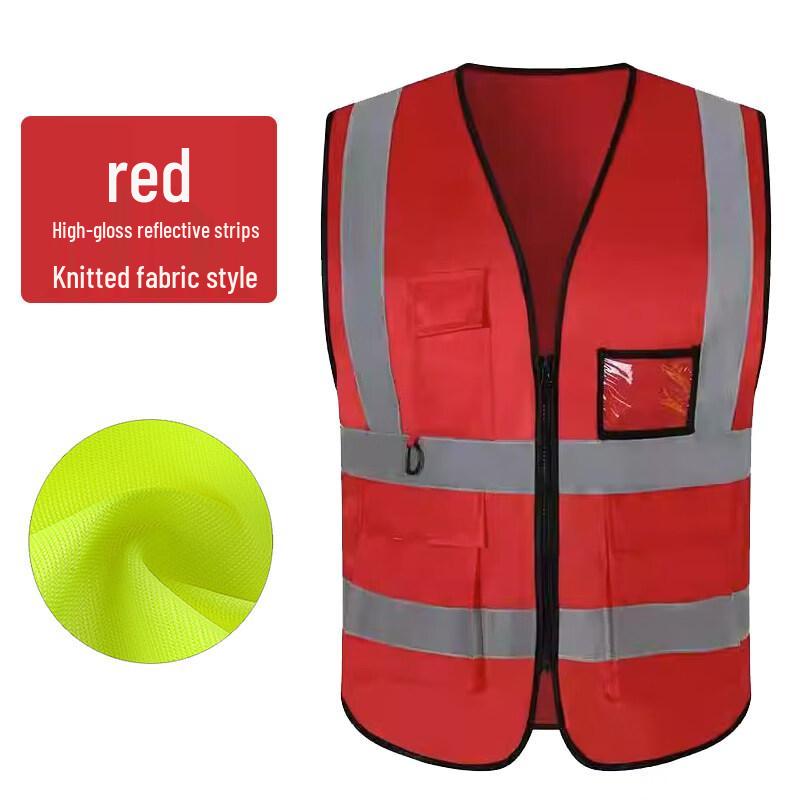 High-Visibility Reflective Knitted Mesh Safety Vest