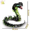 HUIQIBAO MOC Cobra Snake Animal Model Building Block Bricks Assembly Construction Toy For Children Kid DIY Game Home Desk Decor