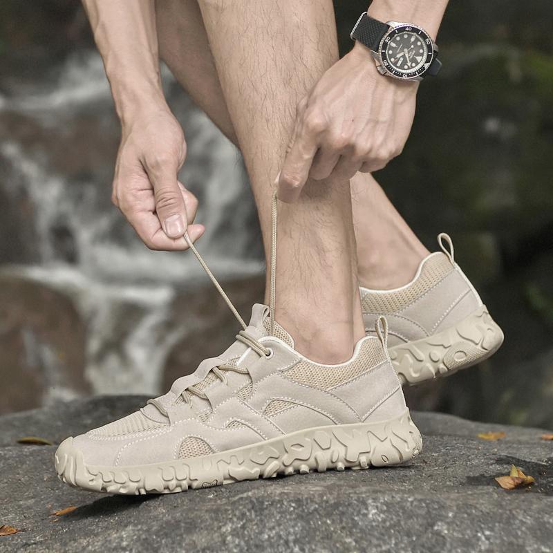 Fashion Solid Color Running Trainers Leisure Sports Male Hiking Shoes New Breathable Sneakers for Men Leisure Walk Mesh Casual Footwear