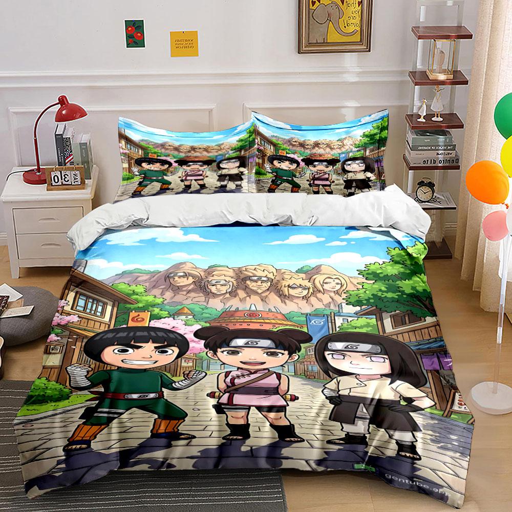 

Cartoon ninjas and mountains. Bedding sets Duvet cover sets Duvet covers Pillowcases(1 * Duvet Cover 2 * Pillowcases, without duvet insert) 135x200cm