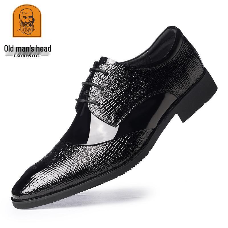 

2025 Autumn Men s Pointed Toe Plus Size Leather Shoes - Breathable Stitching, Top Layer Cowhide 43
