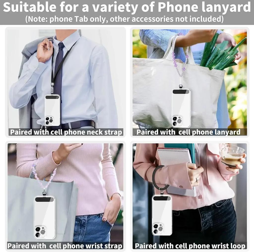 10/5/1Pcs Universal Tpu Handy Anti-verlorene Lanyard Karte Dichtung Nylon Abnehmbare Telefon Hängen Cord Strap Patch Tether Pad