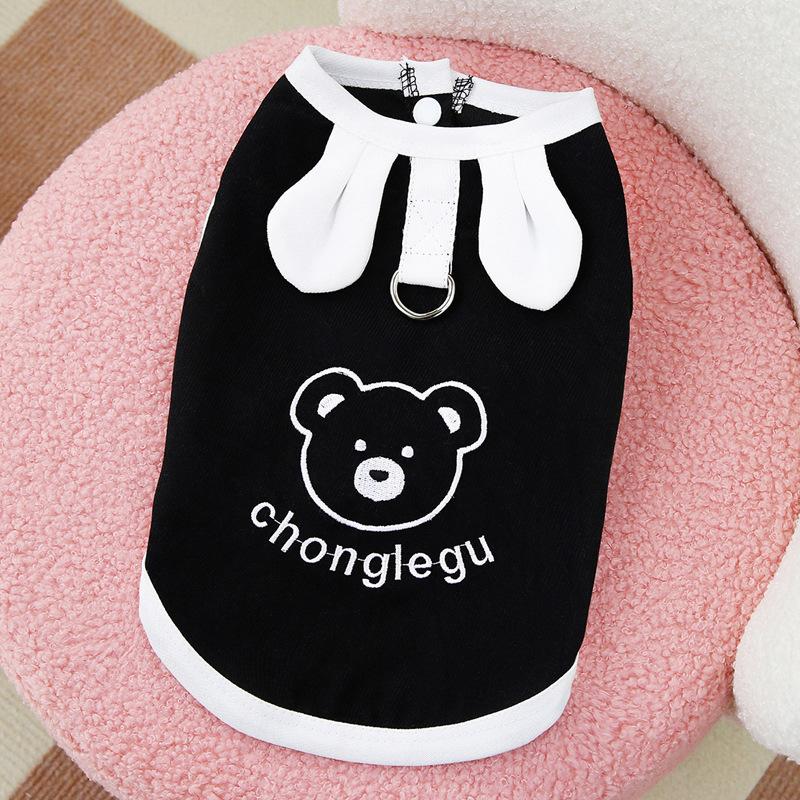 

Милая одежда для домашних кошек и собак, жилет для маленькой собаки, легко управляемый, тонкий, для весны и лета XL чёрный