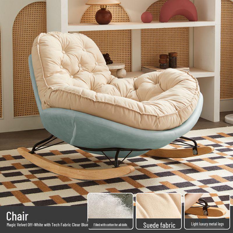 Adult Recliner Rocking Chair: Indoor Leisure Sofa for Living Room or Balcony