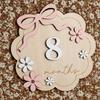 Baby Monthly Milestone Ornaments, Wooden Growth Markers with 3D Bow And Flower Decoration, Baby Monthly Milestone Cards for Baby Photos Keepsake