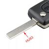 Replacement 2 button flip key fob case 0536 Peugeot 307 207 308 3008 5008 Partner HU83