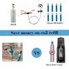 CGA320 Soda Machine blue Co2 Bottle Cylinder Refill Adapter Hose,For Refill blue Co2 Tank Bottle(CGA320 to TR21-4, Dual Valve With Gauge) (36In)