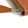 HERMES Zip Around Travel Case Azap combine Long wallet Long Wallet Leather Gold