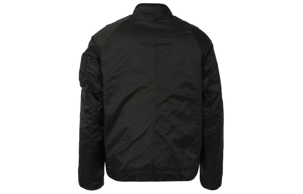 Nike Puffer Jackets Men's Black Baseball Collar Moderate Puffer Jacket FB7859-010