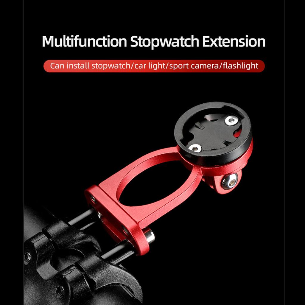 Stopwatch Extension Bracket Aluminum Alloy Cycling Computer Mount Lamp Clamp Base