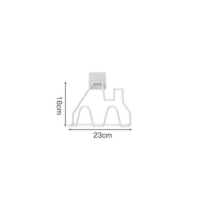 Porte-pantoufles de salle de bain auto-adhésif sans poinçon, support mural pour serviettes, gain de place, porte murale de toilette, étagère de rangement pour chaussures de maison