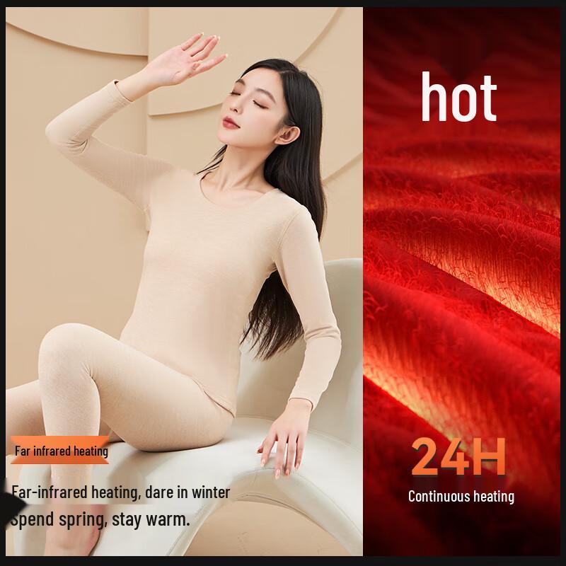 LANGSHA Women's Brushed Thermal Underwear Set