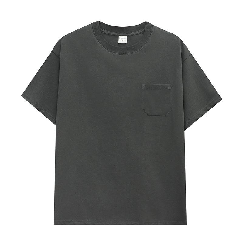240g Combed Cotton Casual Loose T-Shirt: Solid Color, Short Sleeve, Unisex S