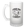 Chope (Verre à bière) - PLANETEE - J’peux pas je suis Cordonnier (minimaliste) - Verre trempé givré - 470 ml - Imprimée en Bretagne